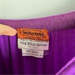 Missoni Vintage Womens Matching Set Top Skirt Purple 100% Wool Photo 15