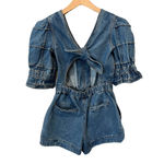 SEA New York Dagmar Denim Puff Romper (0) Photo 2
