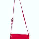 Krass&co AMERICAN LEATHER Red Crossbody Shoulder bag with brass accents Photo 1