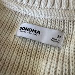 Sonoma Women's Short Sleeve Striped Collared Sweater ~medium Photo 3