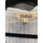 Listicle Top Shirt Women's Large Blue Striped Button Up Long Sleeve Collared B82 Photo 1