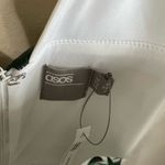 NWT asos leaf white green petite dress Size 2P Photo 4