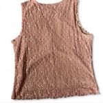 Merona  Top Tank Pink Vintage Y2K Lace Floral Sleeveless L Photo 1