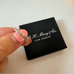 Macy's R.H. Macy & Co. 925 Sterling Silver 1/10 carat Diamond Band Ring size 6” Photo 2