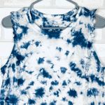 Lucky Brand  Women's Tank Top Blue Tie Dye Ruffle‎ Sleeveless Summer Size Small Photo 2