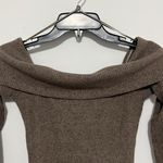 OFF SHOULDER KNIT SWEATER BODYSUIT MOCHA SIZE SMALL NWT Photo 2