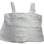 Joie  Tank Top Womens XL White Button Front Textured Gauze Sleeveless 100% Cotton Photo 1