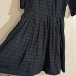 Gap  black eyelet mini short sleeve dress Eyelet Lined with pockets Photo 6