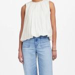 Madewell  Sleeveless Crewneck Bubble Top in White, Size X-Small Photo 0