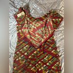 Kathie Lee Vintage Sleeveless “Woven” Pattern Dress Medium Photo 9