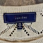 Lumiere Women’s Tan Knit Crochet Poncho Blouse One Size Size undefined Photo 10