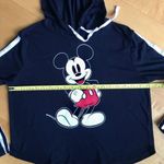Disney Mickey Mouse Lightweight Hoodie, Racer Stripe Arm, Black, White, Size XS Photo 8