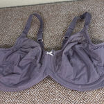 Liyette Women's Adjustable Strap Underwire Back Closure Gray Bra Sz 42D Minimal Photo 0