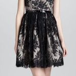 Alice + Olivia Jayna Lace Open Back Dress in Black Photo 0