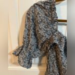 PaperMoon  Blue Floral Drop Waist Maxi Dress With Peasant Sleeves Photo 1