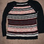 Pink Rose Hi Low Style Striped Sweater Photo 3