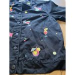 Breckenridge  Black Embroidered Hawaiian Cocktail Drinks‎ Jean Jacket Petite Med Photo 7