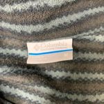 Columbia Quarter Zip Fleece Sweater M Black Green Striped Long Sleeves Collared Photo 4