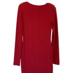 Rachel Zoe Burgundy Red Sparkle Long Sleeve Ball Gown Dress Evening Cocktail Party - L Photo 7