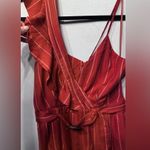 Three Floor  Rent the Runway Stripe one shoulder Margaux jumpsuit Sz 6 $360 Photo 9
