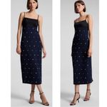 ALC Frank NWOT A.L.C. Alana embellished blue and back cutout midi dress sz 0 Photo 4