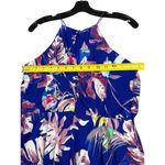 She & Sky NEW-  Royal Blue Tropical Floral Halter Romper - Size Small Photo 7