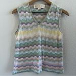Vintage Mary Jane Marcasiano Studio Pastel Tank Top Shirt Small Photo 0