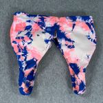 Maaji Marble Allure Long Line Reversible Bikini Top Women's Small Blue Pink Tie Photo 0