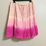Angie  Y2K Fairycore Hippie Ombré Skirt Lace Sequin Pink Size L Kawaii Pastel Photo 2