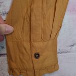 Sundance  MUSTARD RUFFLE ACCENT BUTTON FRONT LONG LINE HI LOW TUNIC BLOUSE S NWT Photo 5