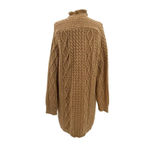 J.Crew Cable-Knit Mini Sweater-Dress Heather Acorn Camel Size Large Photo 7