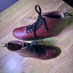 Dr. Martens  Cherry Red Ankle Booties Photo 3