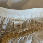 Caslon  White Cotton‎ Embroidered Boho Long Sleeve Top Size Medium Petite Photo 2