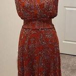 Nanette Lepore  Picante Multi Print Smocked Pleated Midi Dress Easy Care Size 4 Photo 0