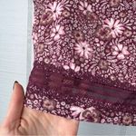 Lucky Brand Pink Floral Burgundy Lace Bralette Cropped Tank Top Scoop Neck XL Photo 1