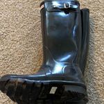 Hunter Black Winter Rain Boots High Shine Waterproof Photo 4