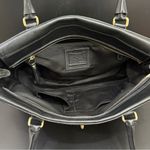 Coach 11048 Hamptons Tiffany Turnlock Satchel Black Leather Tote Shoulder Bag Photo 8