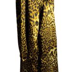 Vintage 90s Leopard Print Shift Dress L Brown Braided Collar Puff Sleeve Pockets Size L Photo 4