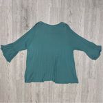Olivia Sky  Teal Blouse with Flared Sleeves Photo 7