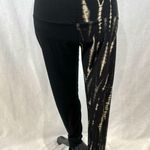 ValMarie Black half and half lightning strike color block leggings size OS Photo 0