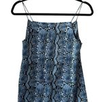H&M  blue and black snake pattern cocktail cami tank blouse size 4 Photo 1