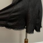 Vintage Nighty Lingerie Floral Silky Lace Halter Neck Shorts Black Y2K 90’s Photo 3