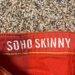 DKNY Jeans Soho Skinny Orange Denim Pants Size 04 Women's Photo 2