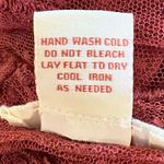 Sundance Burgundy High Neck Lace Yoke Boho Dress Long Sleeve Sz 8 🧡 Red Photo 9