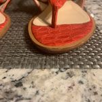 Max Mara  red reptile sandals classic designer luxury casual fall $800 Photo 2