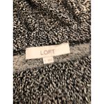 Loft  Small Cozy Square Neck Shift Dress Black White Pullover Stretch Long Sleeve Photo 5