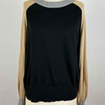 MONROW Black Tan Color Block Pullover Sweater Size XL Photo 3