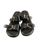 B.O.C. Born Concepts Bensi Wedge Sandal Sz 9 Black 2 Strap Double Buckle Casual Photo 3