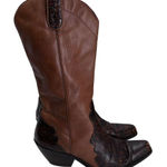 Coldwater Creek ‎ Vintage Brown Tooled Leather Cowboy Boots Women's Size 10 M Photo 0