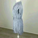 Japna  Blue Button Down Mini Dress Size Large Photo 2